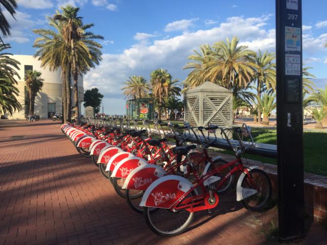 Estação de trasporte urbano através de partilha de bicicletas
