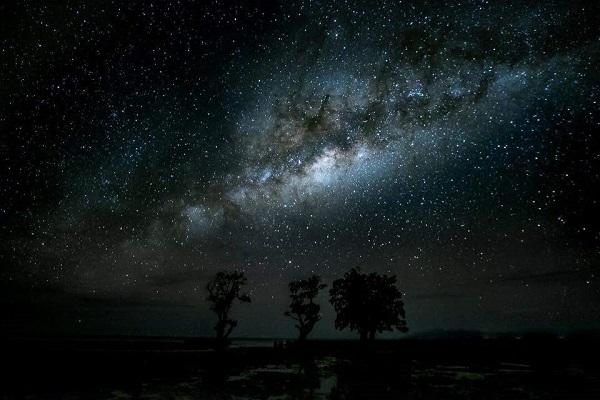 O céu noturno de Ataúro em Abril de 2018