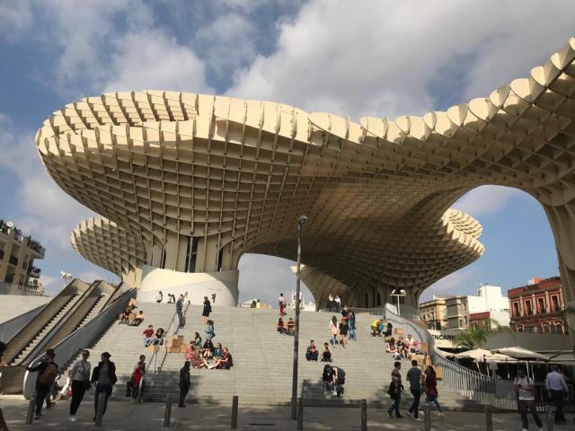 Fig.9-Setas de Sevilha, um monumento bem recente, foi criticado aquando da sua construção por não apresentar um design muito bonito e não ter um estilo andaluz. No entanto do topo é possivel apreciar uma das melhores vistas da cidade. Foto:G.F.