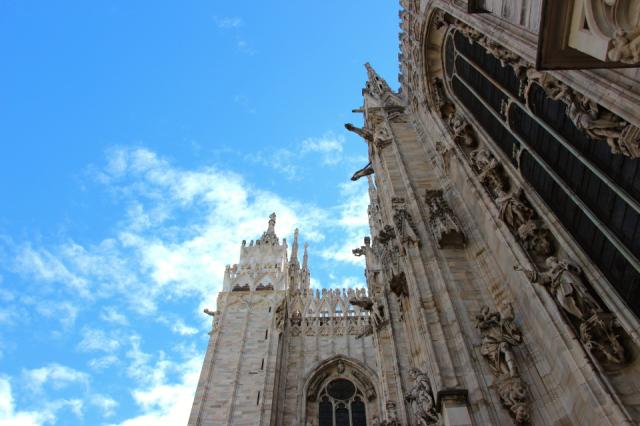 Duomo side, upward view