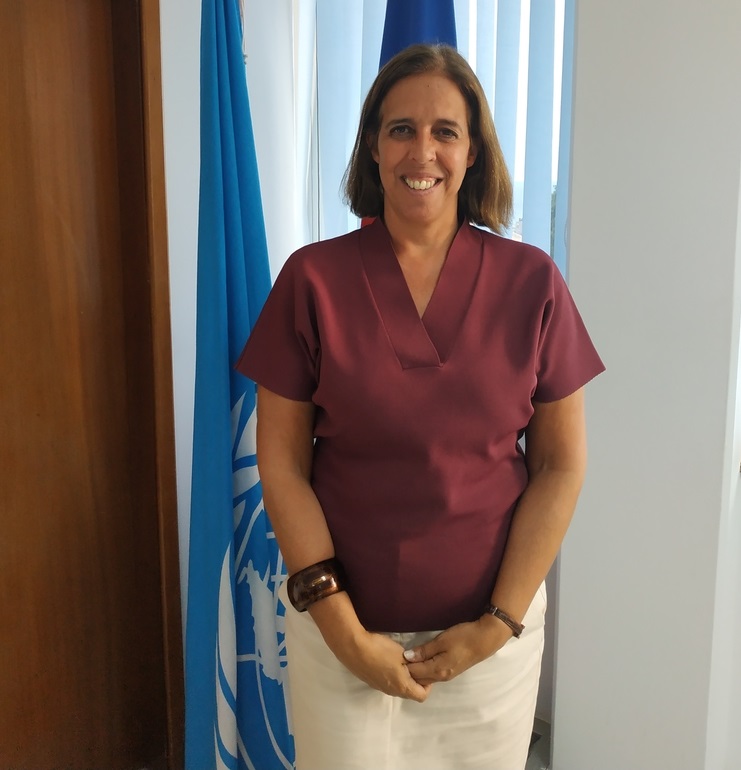 Ana Graça, Coordenadora Residente da ONU em Cabo Verde, no seu escritório, após a realização da entrevista