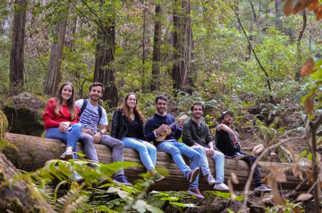 Portuguese people having a good time and … Smiling! – Muir Woods National Park