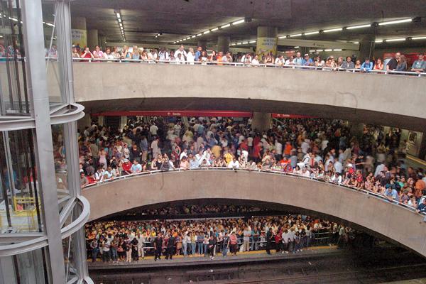 O caos no metro de São Paulo